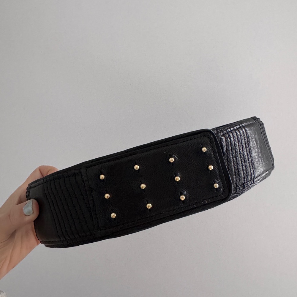 BCBG MaxAzria Black Leather Belt